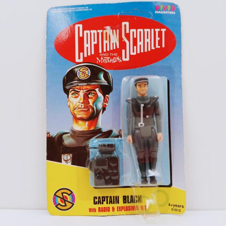 Captain Scarlet Captain Black Vivid Toys 1993 Actiefiguur, Verzamelen, Poppetjes en Figuurtjes, Nieuw, Ophalen of Verzenden