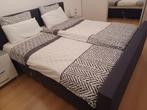 Electrisch 2 persoons boxspring, Grijs, 180 cm, Modern, Gebruikt