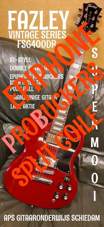 NIEUW FAZLEY FSG400DK VINT.SER+EPIPHONE PROBUCKERS PUSH/PULL beschikbaar voor biedingen