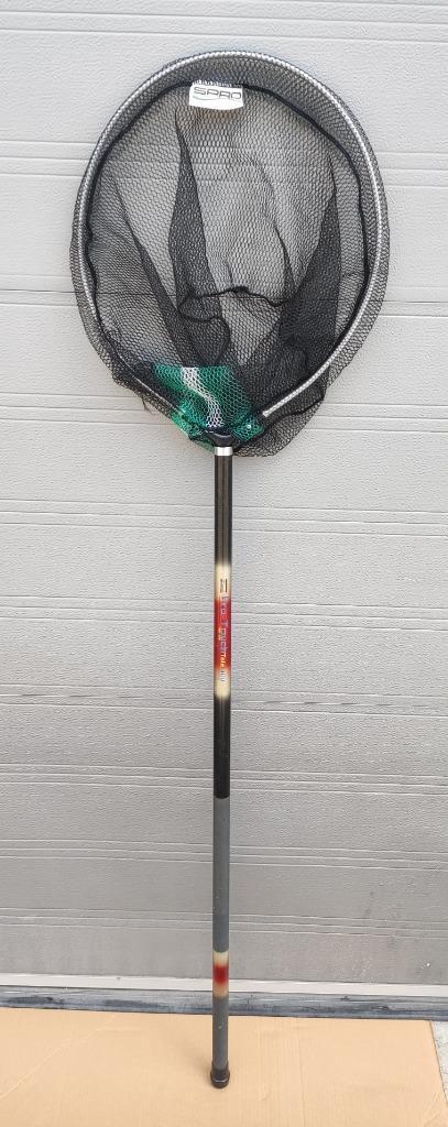 Schepnet shakespeare / spro Telesc 3 meter + rond net 50 cm, Watersport en Boten, Hengelsport | Algemeen, Zo goed als nieuw, Net of Fuik