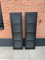 Twee zwarte Brimnes vitrinekasten, Huis en Inrichting, Kasten | Vitrinekasten, Ophalen, Minder dan 50 cm, Gebruikt, 100 tot 150 cm