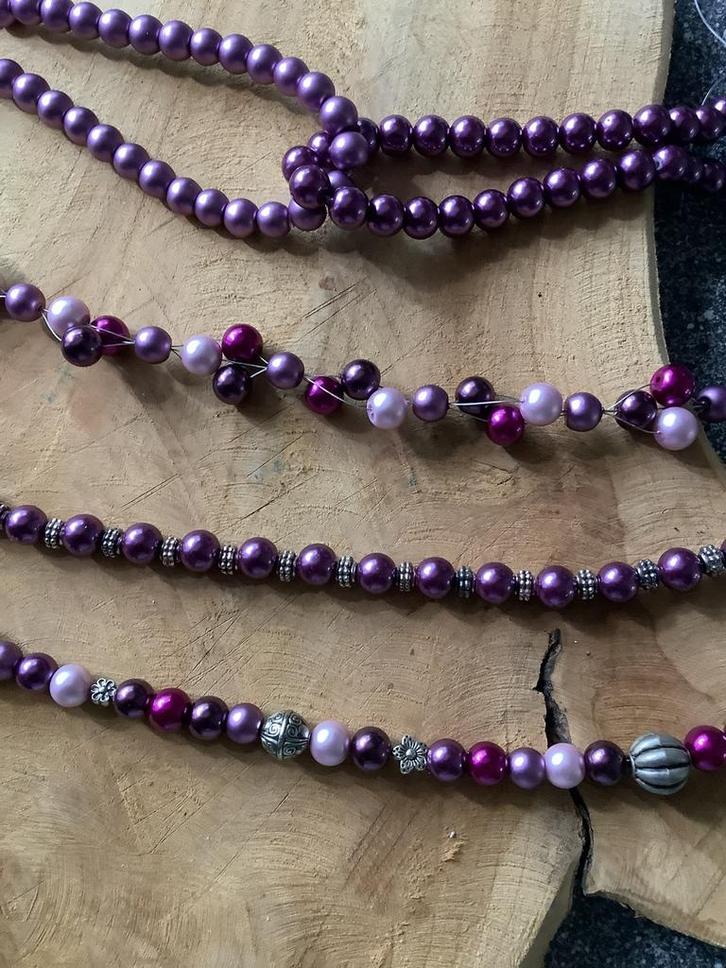Nieuw! Div. Paarse kettingen, Sieraden, Tassen en Uiterlijk, Kettingen, Nieuw, Paars, Verstelbaar, Ophalen of Verzenden