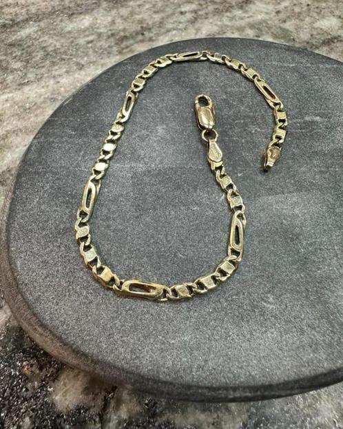 14k Gouden Massieve Valkenoog Armband, Sieraden, Tassen en Uiterlijk, Armbanden, Ophalen of Verzenden