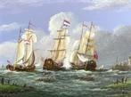 Schepen in oorlog op zee. Thomas Heesakkers., Ophalen of Verzenden