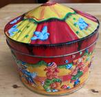 Blikken trommel blik met circus/kermis reliëf, Verzamelen, Ophalen of Verzenden, Gebruikt, Overige, Overige merken