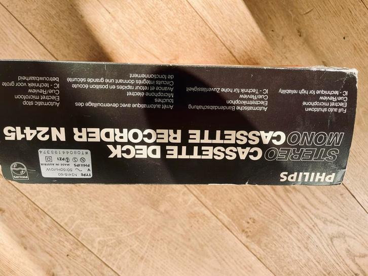 Vintage Philips Cassetterecorder N2415, Audio, Tv en Foto, Cassettedecks, Enkel, Philips, Tape counter, Ophalen of Verzenden