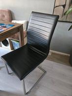 4 Eetkamerstoelen (2 zwart, 2 grijs), Ophalen, Gebruikt, Grijs, Vier