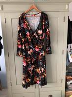 Jurk, merk Tantilly, zwartbruin met bloem maat 3xl (maat 48), Kleding | Dames, Ophalen of Verzenden, Zo goed als nieuw, Maat 46/48 (XL) of groter