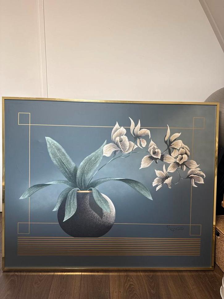 Franco schilderij origineel handgeschilderd, Antiek en Kunst, Kunst | Schilderijen | Modern, Ophalen of Verzenden