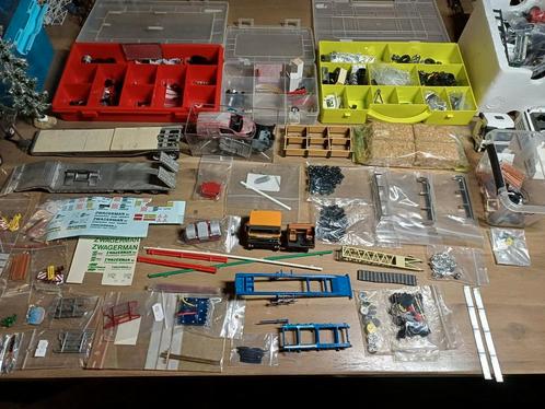 Grote partij tekno/Conrad/wsi onderdelen, Hobby en Vrije tijd, Modelauto's | 1:50, Zo goed als nieuw, Bus of Vrachtwagen, Tekno