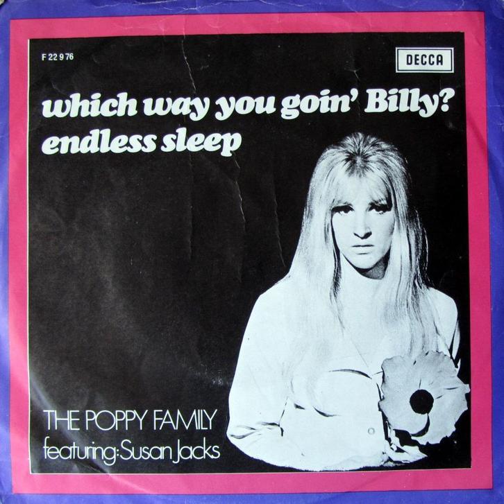 1970 Poppy Family Which Way You Goin' Billy?, Cd's en Dvd's, Vinyl Singles, Zo goed als nieuw, Single, Pop, 7 inch, Verzenden