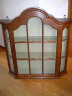 EIKEN PORSELEIN WANDKAST 19 eEEUW, Ophalen, Gebruikt, 25 tot 50 cm, 200 cm of meer