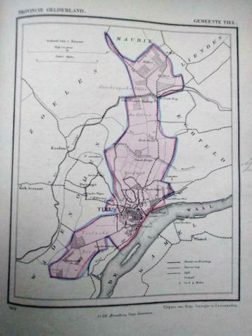 167 / Tiel/ Beldert/ Sprokkelenburg/ Litho 1865 Kuyper GLD beschikbaar voor biedingen