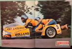 Poster Cees en Jan Smit op König 500 zijspan, Verzamelen, Verzenden, Zo goed als nieuw, Motoren