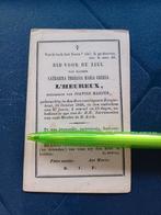 Heel oud bidprentje Borgerhout Catharina L'Heureux 1790 1848, Ophalen, Bidprentje