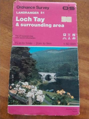 Ordnance Survey Landranger No 51 beschikbaar voor biedingen