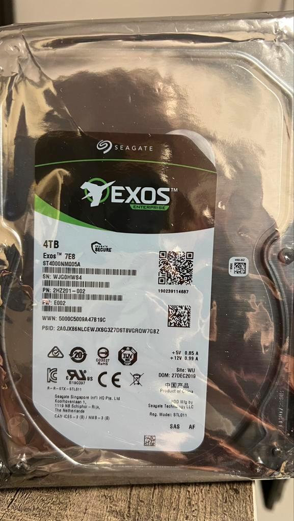 Seagate Enterprise EXOS 7E8 4TB SAS ST4000NM005A, Computers en Software, Harde schijven, Zo goed als nieuw, Server, Intern, HDD