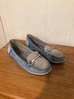 Blauw grijze leren pumps / moccassins van Bonita, maat 39, Pumps, Bonita, Zo goed als nieuw, Verzenden