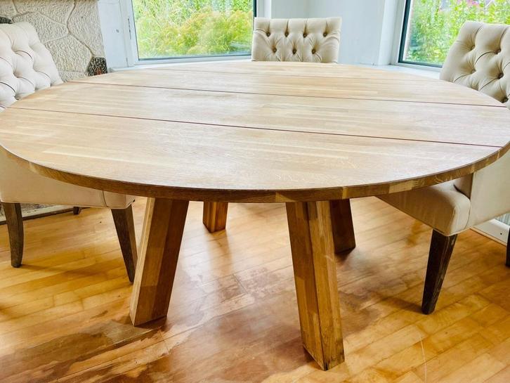 WOOOD Houten eettafel Rondha 150CM - Eikenhout Naturel tafel, Huis en Inrichting, Tafels | Eettafels, Gebruikt, 150 tot 200 cm