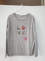 Trui Jeff maat S, Ophalen, Maat 36 (S), Grijs, Gedragen