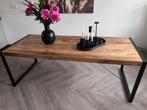 Mooie mangohouten eettafel 220x90cm, Ophalen, 200 cm of meer, 50 tot 100 cm, Zo goed als nieuw
