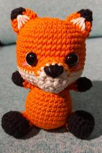 Gehaakt vosje knuffel katoen 12cm, Ophalen of Verzenden, Nieuw, Overige typen