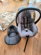 Maxi cosi 0-13 kg grijs met zitverkleiner en regenhoes, Ophalen of Verzenden, 0 t/m 13 kg, Maxi-Cosi, Gebruikt