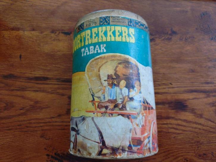 tabaksdoos (karton) Voortrekkers tabak Niemeyer Groningen, Verzamelen, Rookartikelen, Aanstekers en Luciferdoosjes, Gebruikt, Ophalen of Verzenden