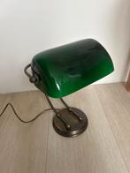 Groene bureaulamp in bankiersstijl, Ophalen, Gebruikt, Glas, Minder dan 50 cm