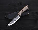 Handgemaakt mes handcrafted knife custom Elmax G10 leer, Verzamelen, Ophalen, Landmacht, Amerika, Mes of Dolk