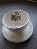 Wedgwood Suikerpot met Schotel motief Moss Rose, Gebruikt, Overige typen, Ophalen of Verzenden, Wedgwood