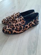 Tijgerprint loafers instappers, ECHT HAAR, maat 37., Kleding | Dames, Schoenen, Ophalen of Verzenden, Zo goed als nieuw, Instappers