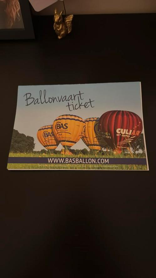 4x cadeaubon ballonvaart van Bas ballonvaarten., Tickets en Kaartjes, Kortingen en Cadeaubonnen, Drie personen of meer, Overige typen