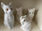 4 mooie witte katten beelden, Ophalen of Verzenden, Zo goed als nieuw, Dier