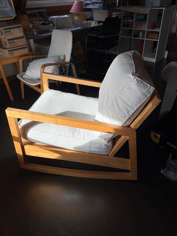 IKEA Lillberg Schommelstoel - Berk - Romig Wit beschikbaar voor biedingen