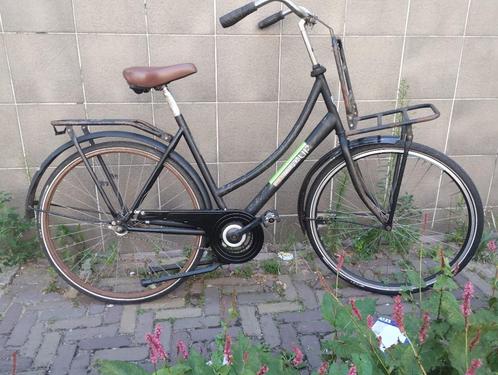 Sparta transportfiets met terugtraprem en draagrek, Fietsen en Brommers, Fietsen | Dames | Damesfietsen, Gebruikt, Sparta, 53 tot 56 cm