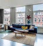 Blauwe velvet 3-4 zits bank, Ophalen, Zo goed als nieuw