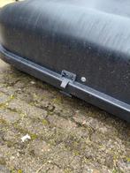 Dakbox met schade + Dakdragers en Sneeuwkettingen, Ophalen, Gebruikt