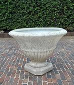 Ronde kunststof planten/bloemen bak grijs gemêleerd, Tuin en Terras, Ophalen, Kunststof, Minder dan 30 cm, Rond