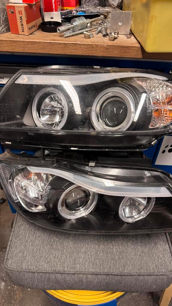 BMW E90/E91/E92 LED Angel Eyes Koplampen, Auto-onderdelen, Verlichting, BMW, Gebruikt, Ophalen of Verzenden