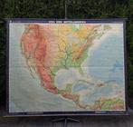 Grote wandkaart USA und Mittelamerika – Haack – 1969, Antiek en Kunst, Antiek | Schoolplaten, Ophalen, Aardrijkskunde