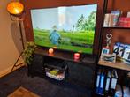 Tv meubel - Zwart metaal, Gebruikt, 100 tot 150 cm, Ophalen of Verzenden, Minder dan 100 cm
