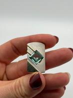 Z695 Prachtige zilveren bicolor hanger toermalijn, Overige voorstellingen, Ophalen of Verzenden, X, Met edelsteen