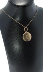 Foto medaillon 14k goud antiek emaille parel hanger vintage, Sieraden, Tassen en Uiterlijk, Antieke sieraden, Verzenden, Goud