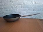 (T) Wokpan Ø 28 cm. Italiaans. TGFF. Voor gasfornuis., Ophalen of Verzenden, Zo goed als nieuw, Aluminium, Wok