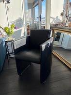 JORI Design Kantoorstoel - Zwart Leder, Ophalen, Gebruikt, Zwart, Bureaustoel