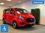 Ford Transit Custom L1H1 Rolstoelbus Automaat, Auto's, Bestelauto's, Automaat, 12 maanden, Stof, Zwart