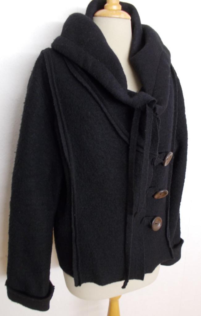 Apart zwart 80% wol vest met capuchon! L, Kleding | Dames, Truien en Vesten, Zo goed als nieuw, Maat 42/44 (L), Zwart, Verzenden