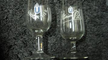 Dortmunder Union bierglazen twee verschillende modellen