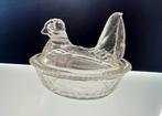 Glazen botervloot Kip. Westmoreland pressed glass, Ophalen of Verzenden